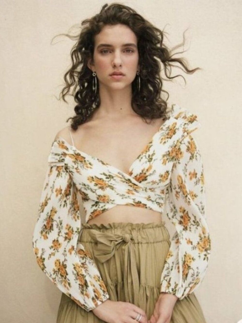 ZIMMERMANN Floral Print One-Shoulder Crop Top - Size 0